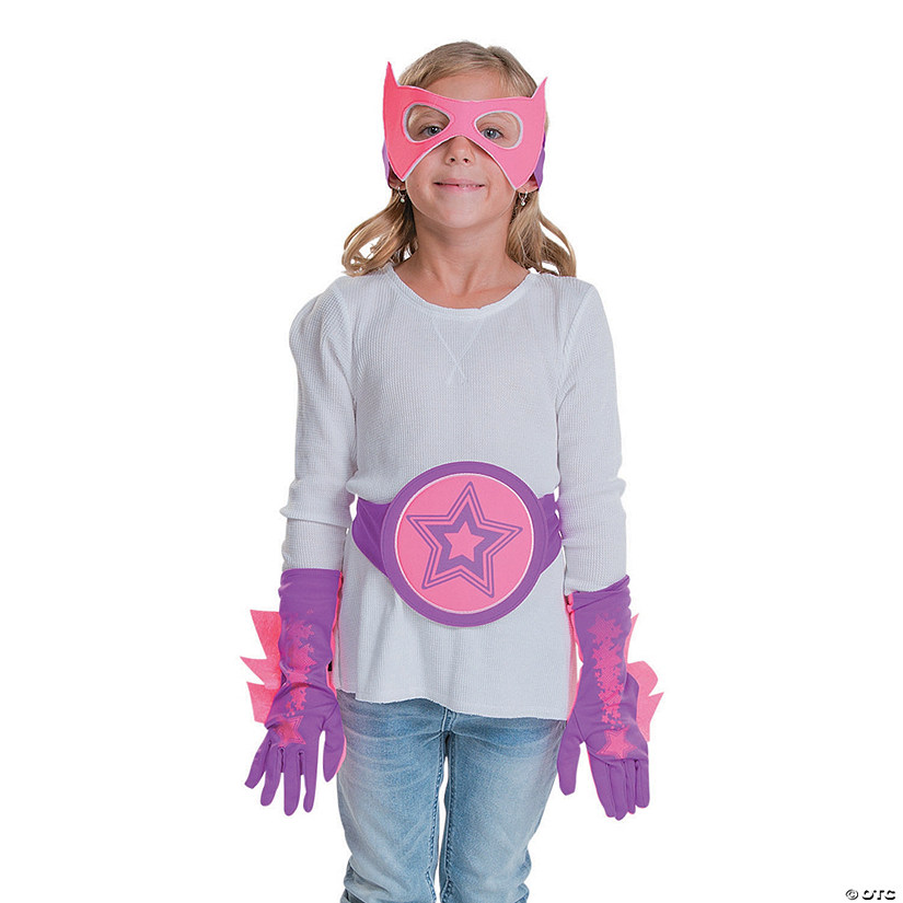 Pink &amp; Purple Superhero Accessories - 4 Pc. Image