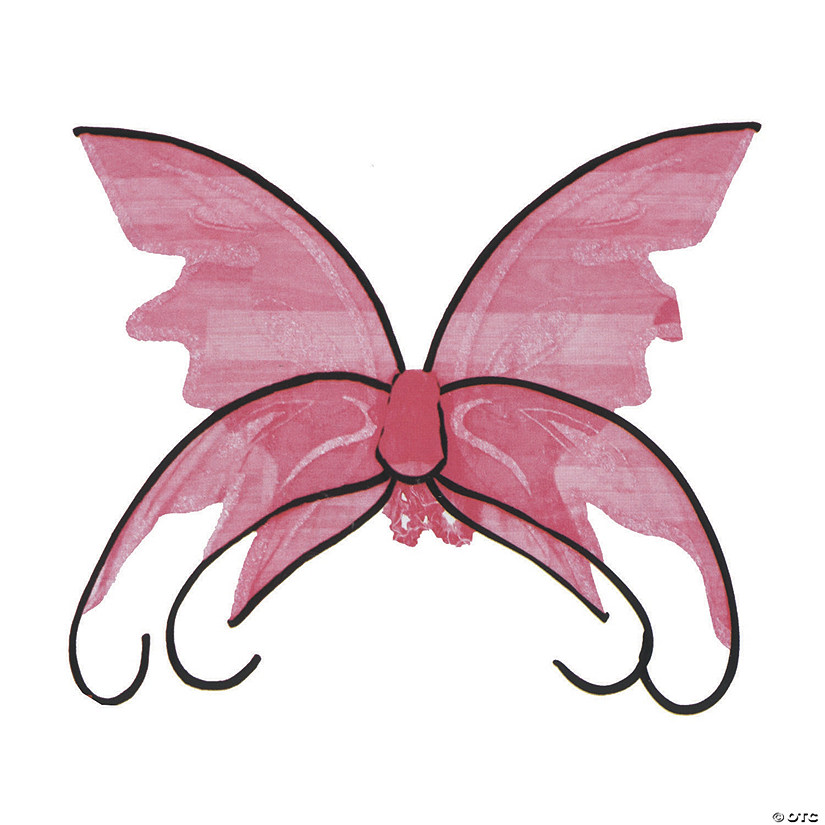 Pink Butterfly Wings with Curls Image