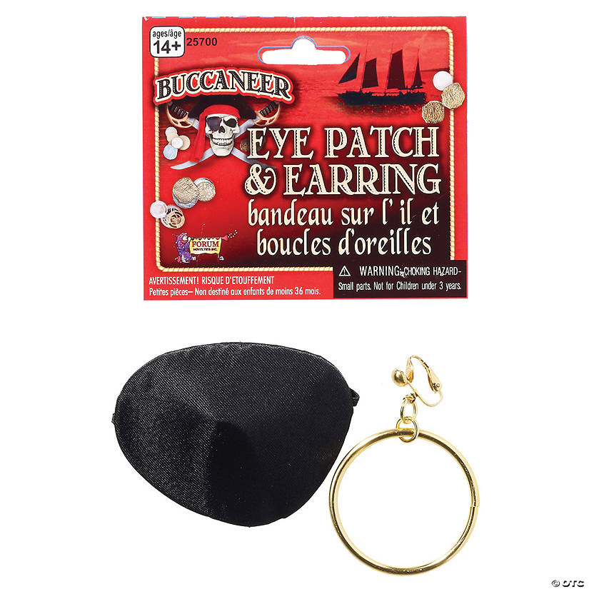 Pirate Patch And Earring Set Image