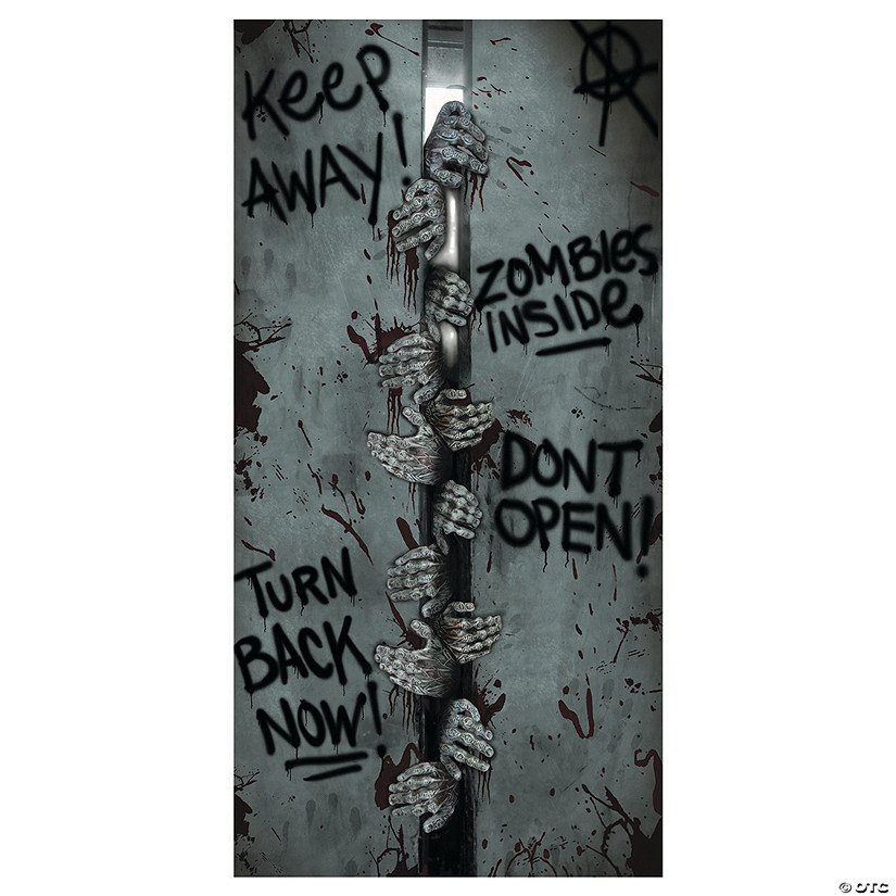 Plastic Zombie Breakout Door Cover Halloween Decoration Image