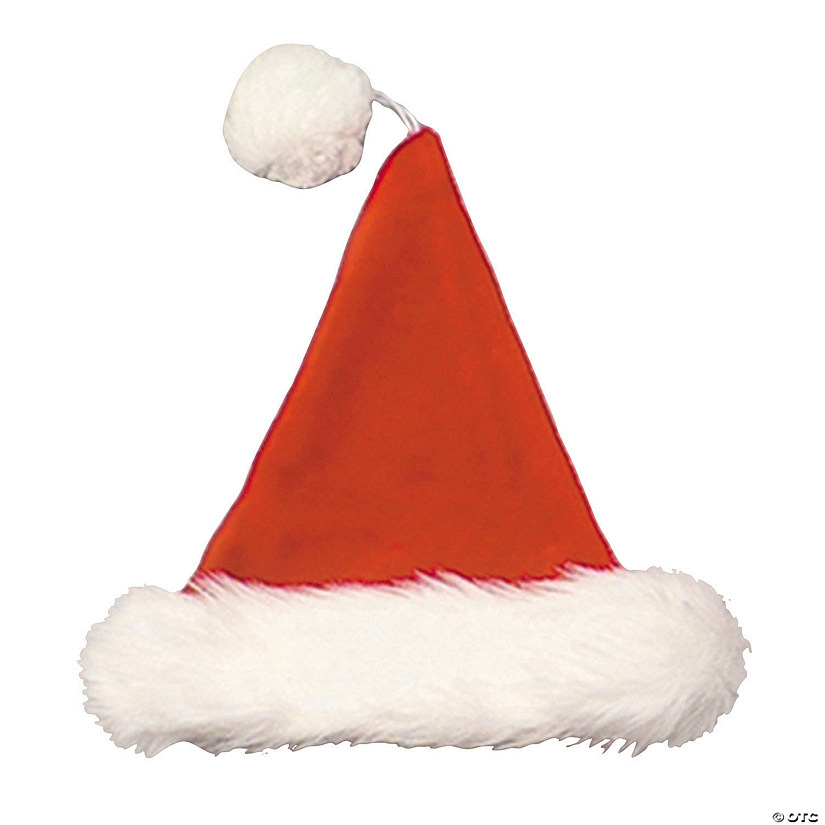Plush Velvet Santa Hat Red Image