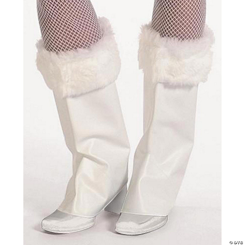 Plush White Pixie Boot Tops Halloween Express