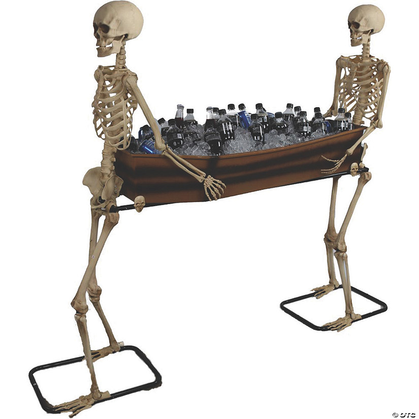 Poseable Skeletons Carrying Coffin Halloween Decoration Image