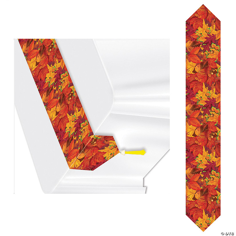 Printed Fall Leaf Table Runner Image