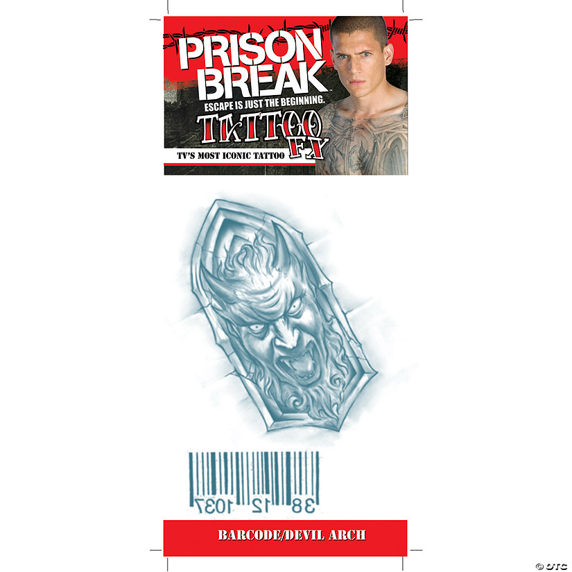 Prison Break Barcode And Devil Arch Tattoo Image