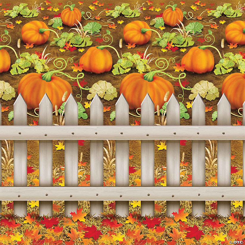 Pumpkin Patch Plastic Backdrop Image