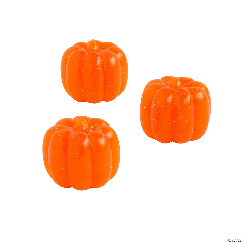 Pumpkin-Shaped Bouncy Balls - 12 Pc. Image