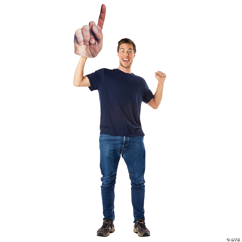 Realistic Number 1 Sign Foam Hand Image