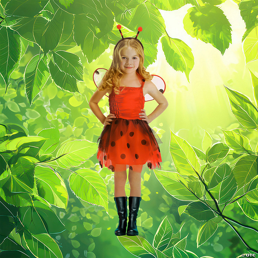 Red and Black Ladybug Girl Child Halloween Costume - Small Image