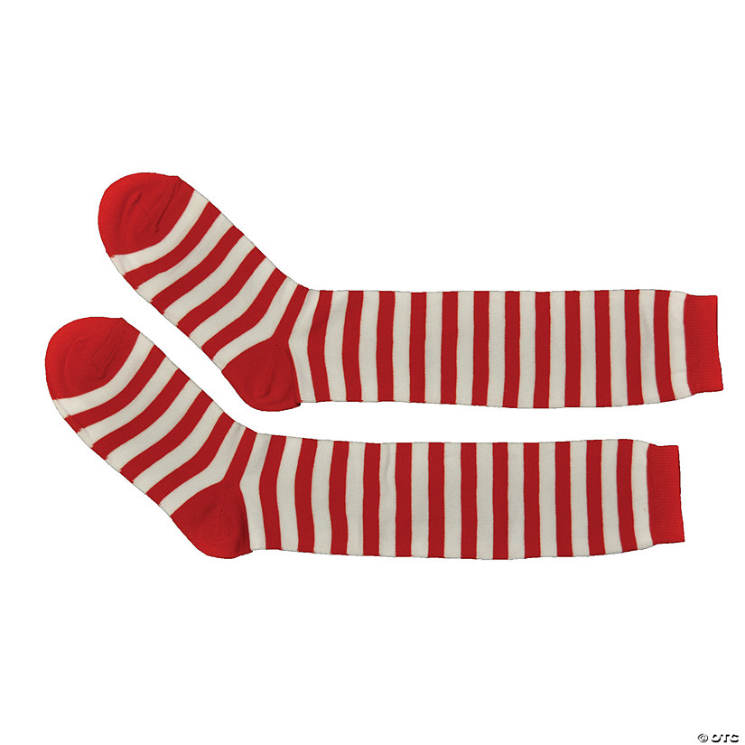 Red And White Striped Socks Image