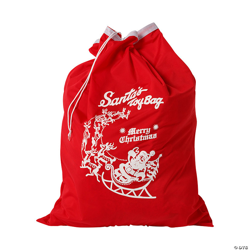 Red Tricot Santa Toy Bag Image