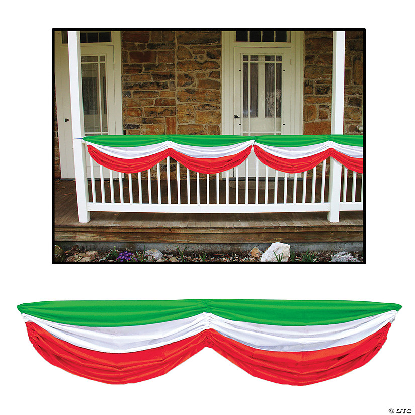 Red White Green Fabric Bunting Image