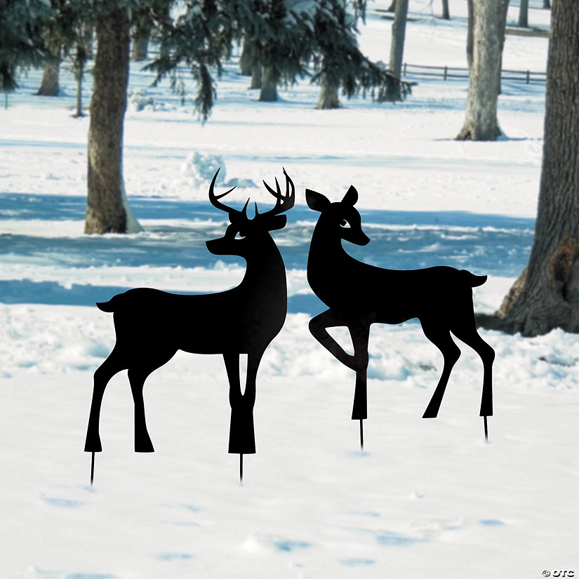 Reindeer Silhouette Yard Sign Set Image