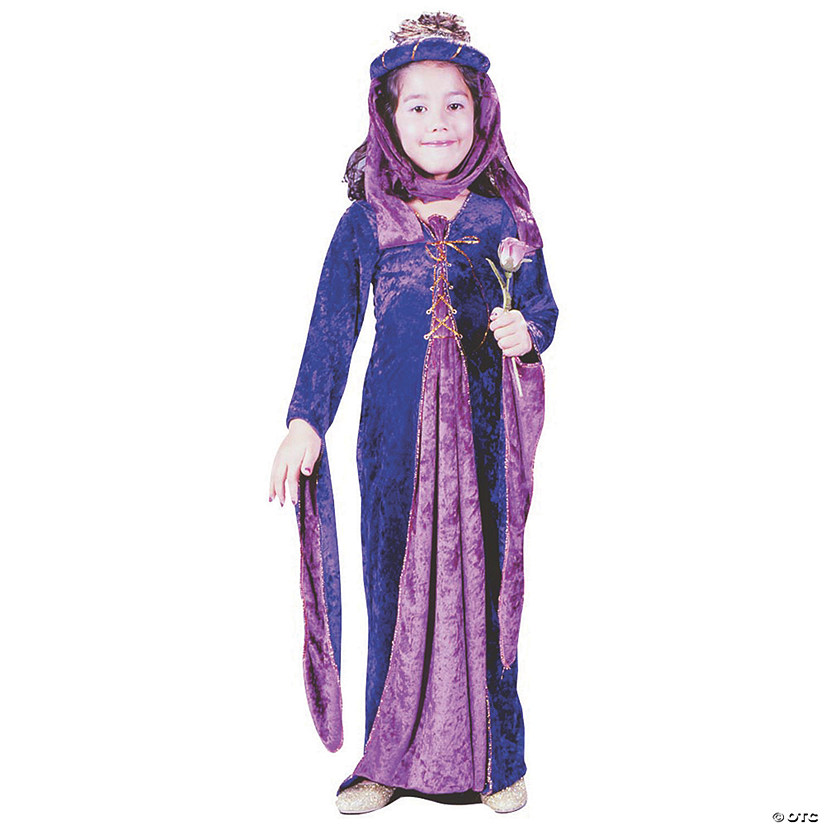 Renaissance Princess Velvet Girls Halloween Costume Image