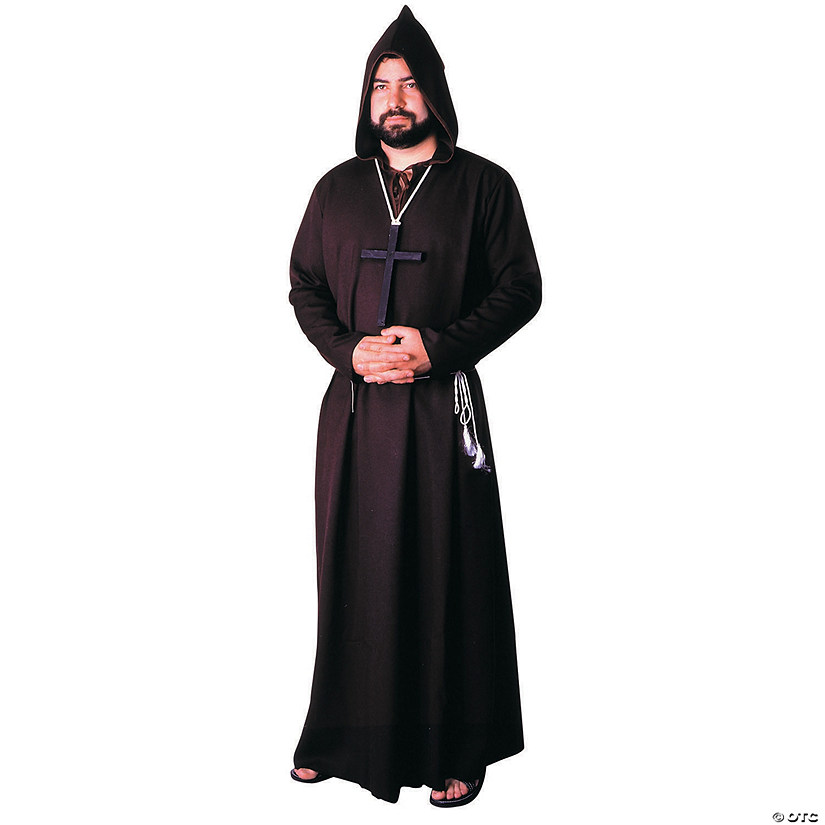 Robe Monk Quality Black Adult Costume Image