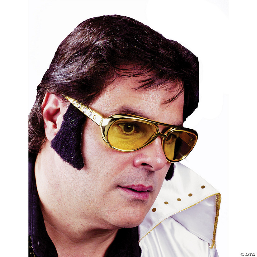 Rocker Sideburns And Glasses - 1 Pc. Image
