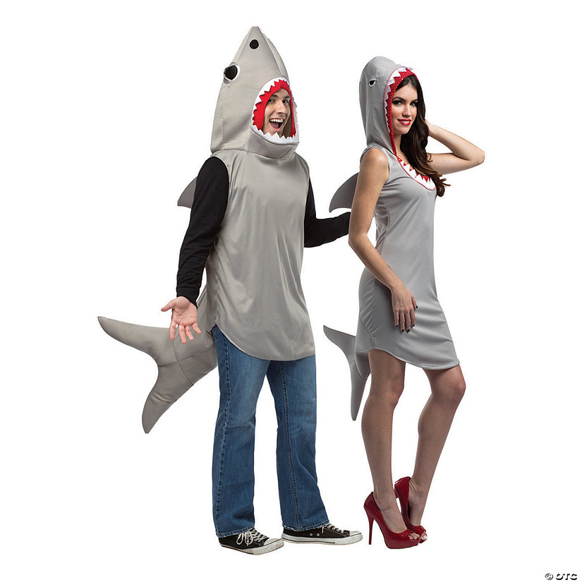 Sand Shark Hoodie & Dress Couples Costume Image