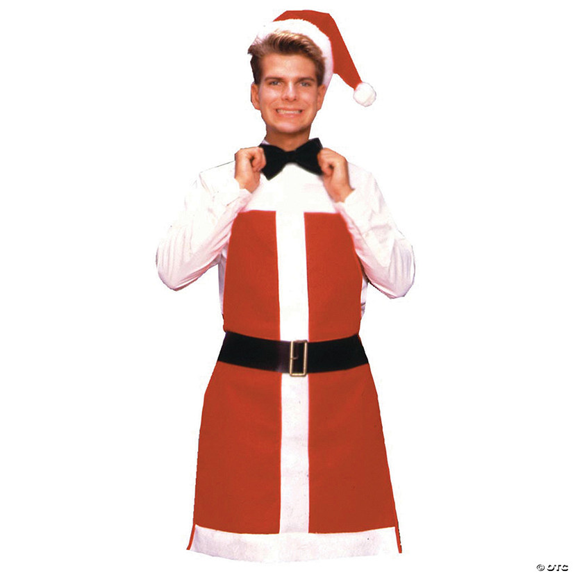 Santa Bartender Apron Adult&#8217;s Costume Image