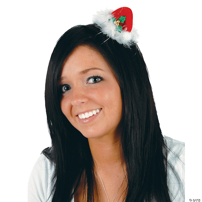 Santa Hat Hair Clip Image