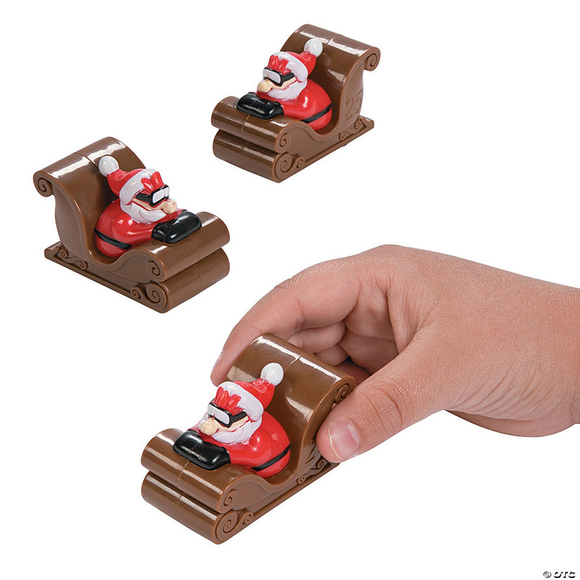 Santa Pull-Back Sleighs - 12 Pc. Image