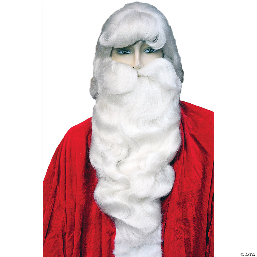 Santa Wig &amp; Beard Yak Set with Attached Mustache Image