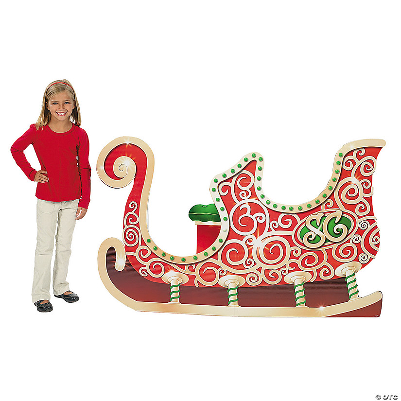 Santa's Sleigh Cardboard Stand-Up Image