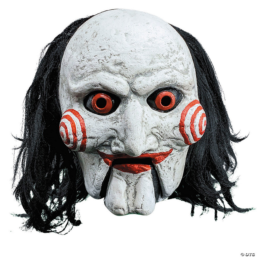 Saw&#8482; Billy the Puppet with Moving Mouth Overhead Mask - One Size Image