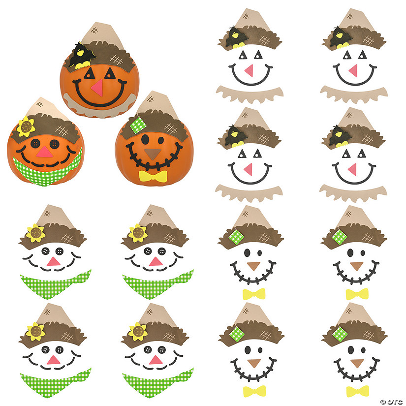 Scarecrow Pumpkin Decorating Craft Kit - Makes 12 Image