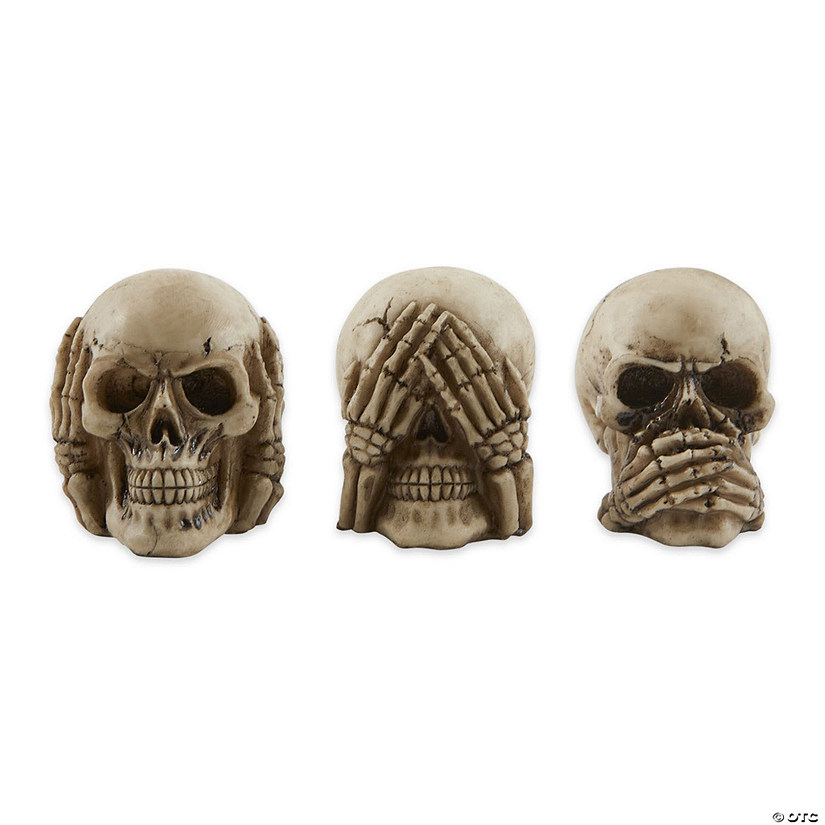 See, Hear, Or Speak No Evil Skulls (Set Of 3) 1.75X2.62X2&quot; Image