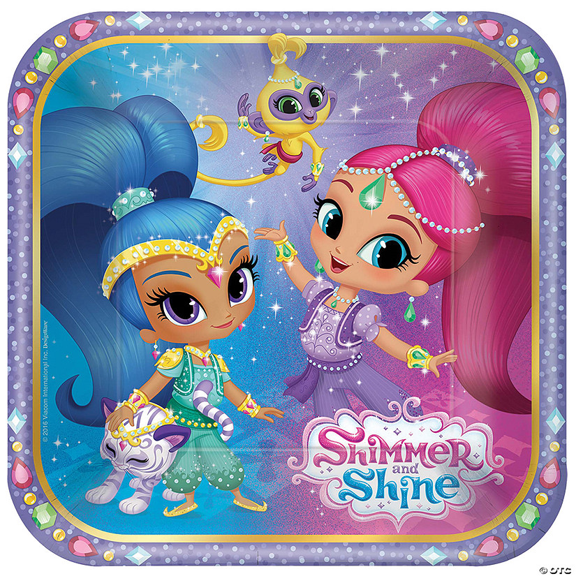 Shimmer And Shine 7" Square Plates Image