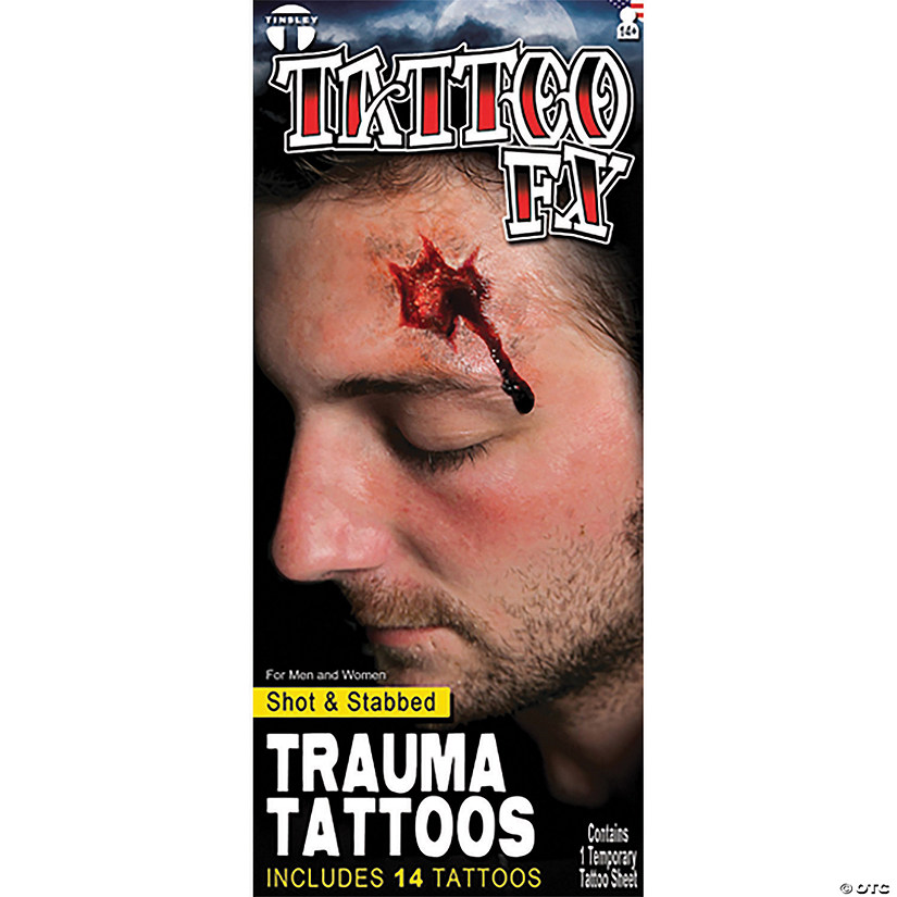 Shot Stabbed Trauma Tattoo Fx Image