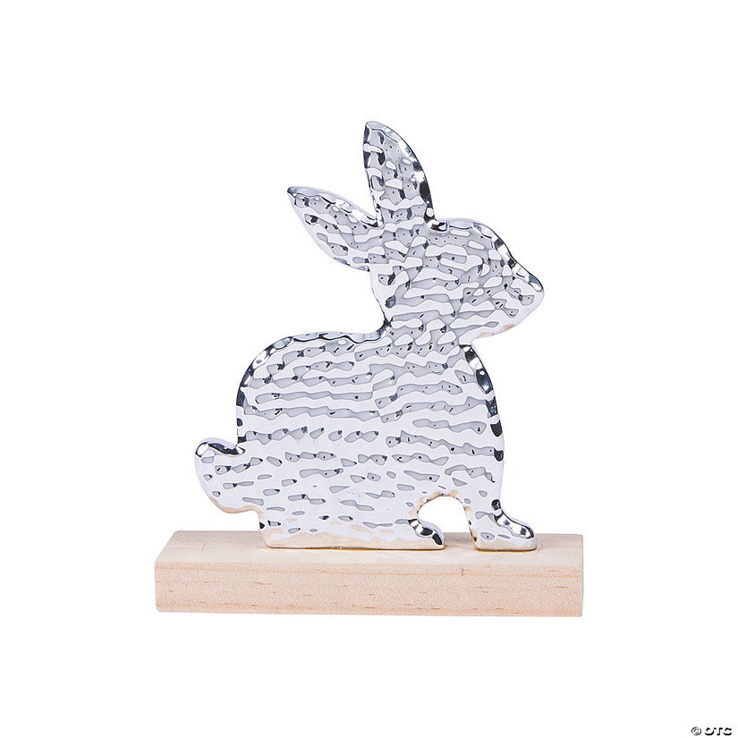 Silver Easter Bunny Tabletop Decoration Image