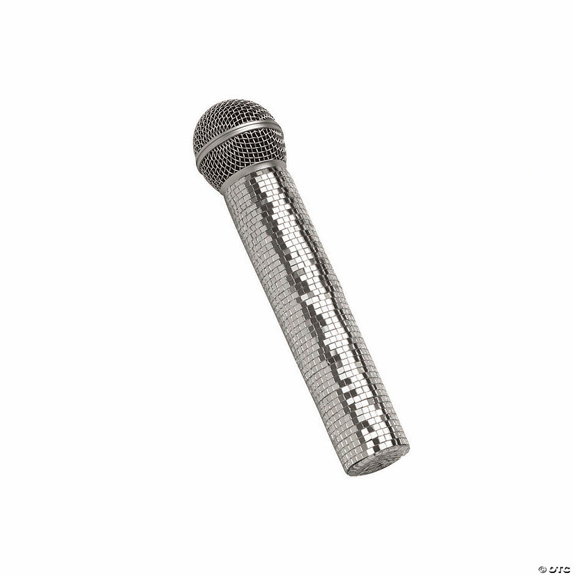 Silver Mirror Microphone Costume Accessory Image