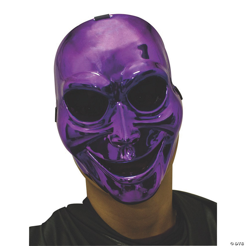 Sinister Ghost Halloween Mask Purple Image