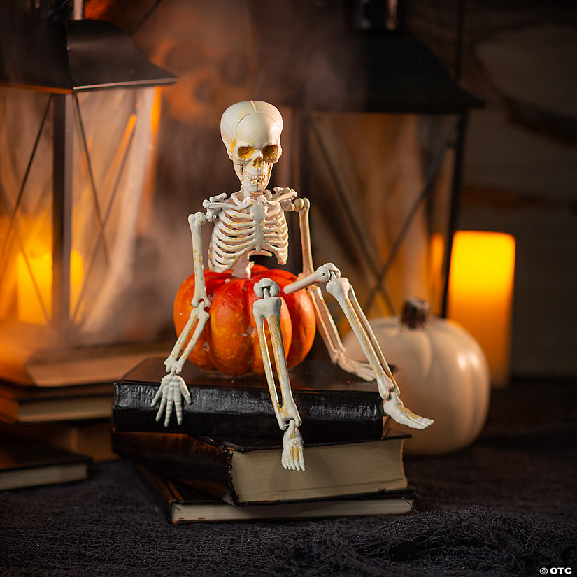 Skeleton Body Pumpkin Poke-Ins Halloween Decoration Image