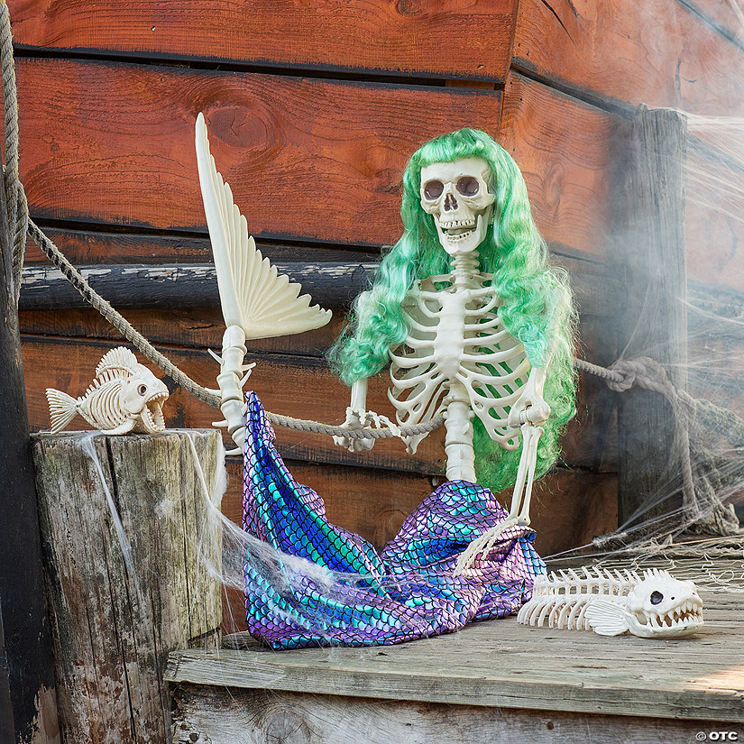 Skeleton Mermaid &amp; Fish Decorating Kit - 5 Pc. Image