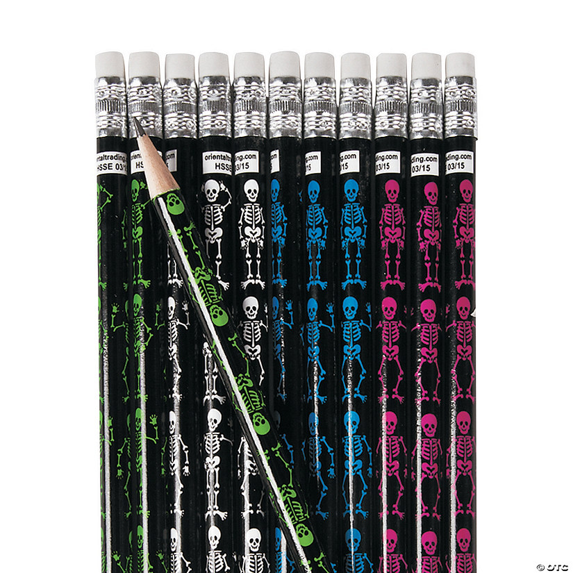 Skeleton Pencils - 24 Pc. Image