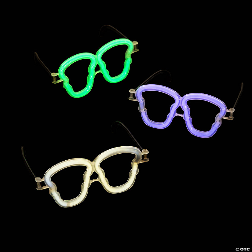Skull-Shaped Glow Glasses - 12 Pc. Image