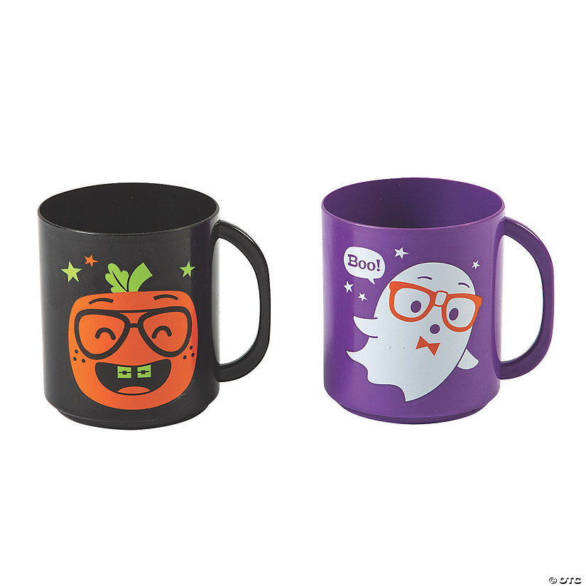 Small Halloween Character Plastic Mugs - 12 Pc. Image