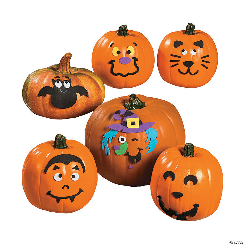 Small Pumpkin Face Craft Kit - Makes 12 Image