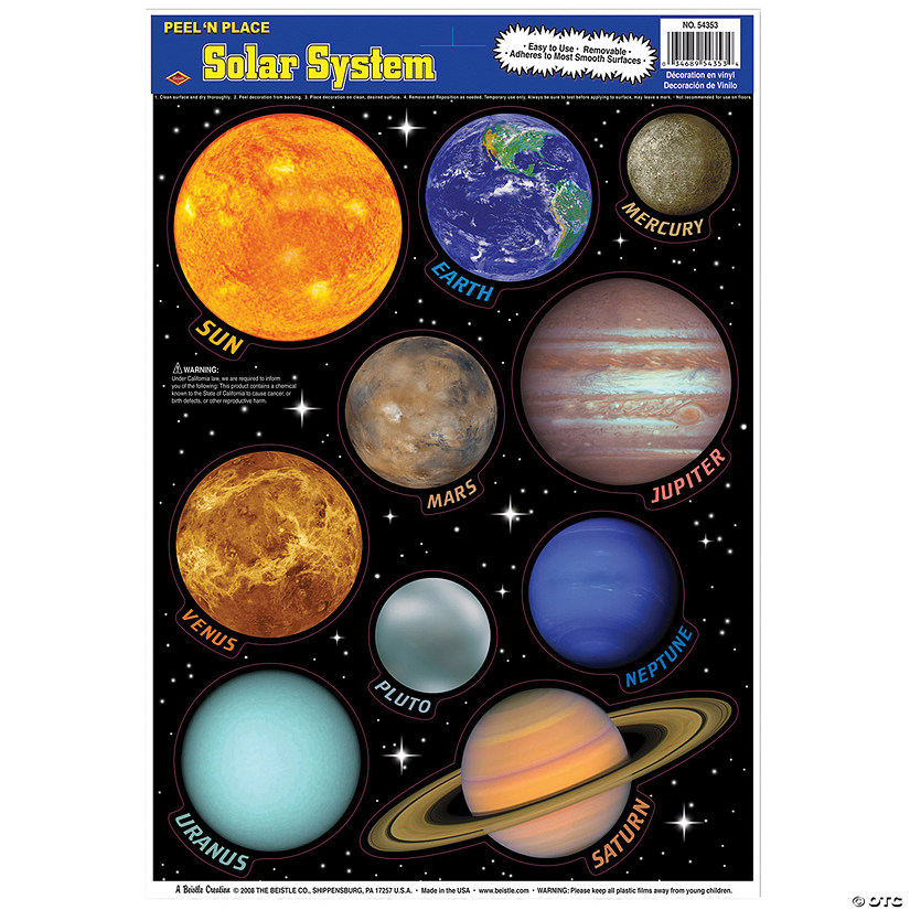 Solar System Peel N Place Image