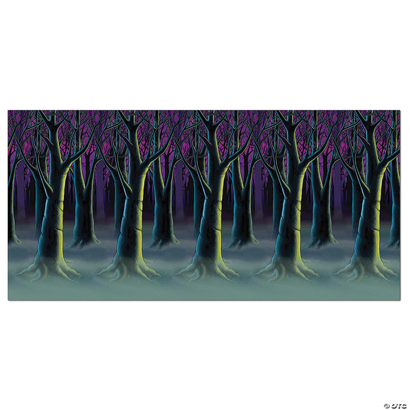 Spooky Forest Plastic Backdrop