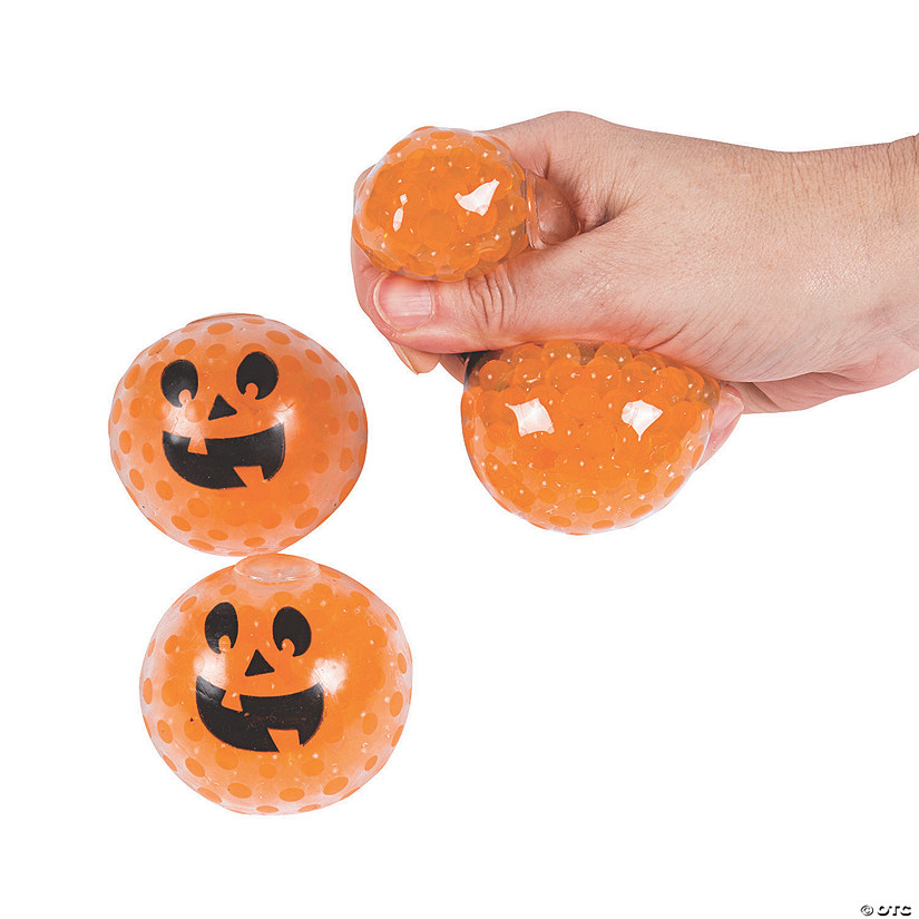 Squishy Water Beads Pumpkin Balls 12 Pc. Halloween Express