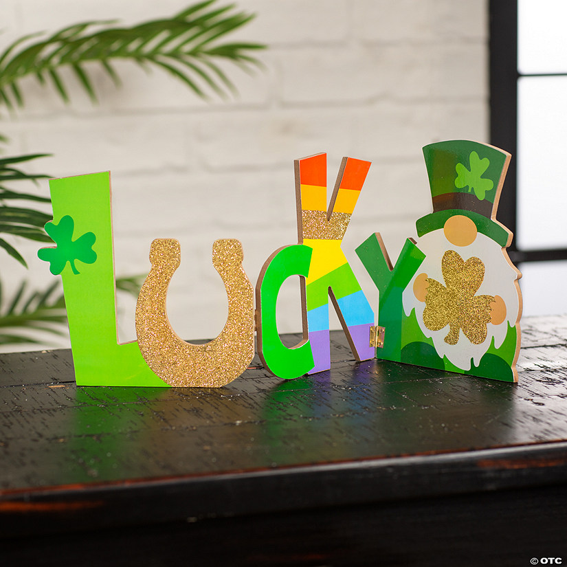 St. Patrick&#8217;s Day Lucky Gnome Tabletop Decoration Image