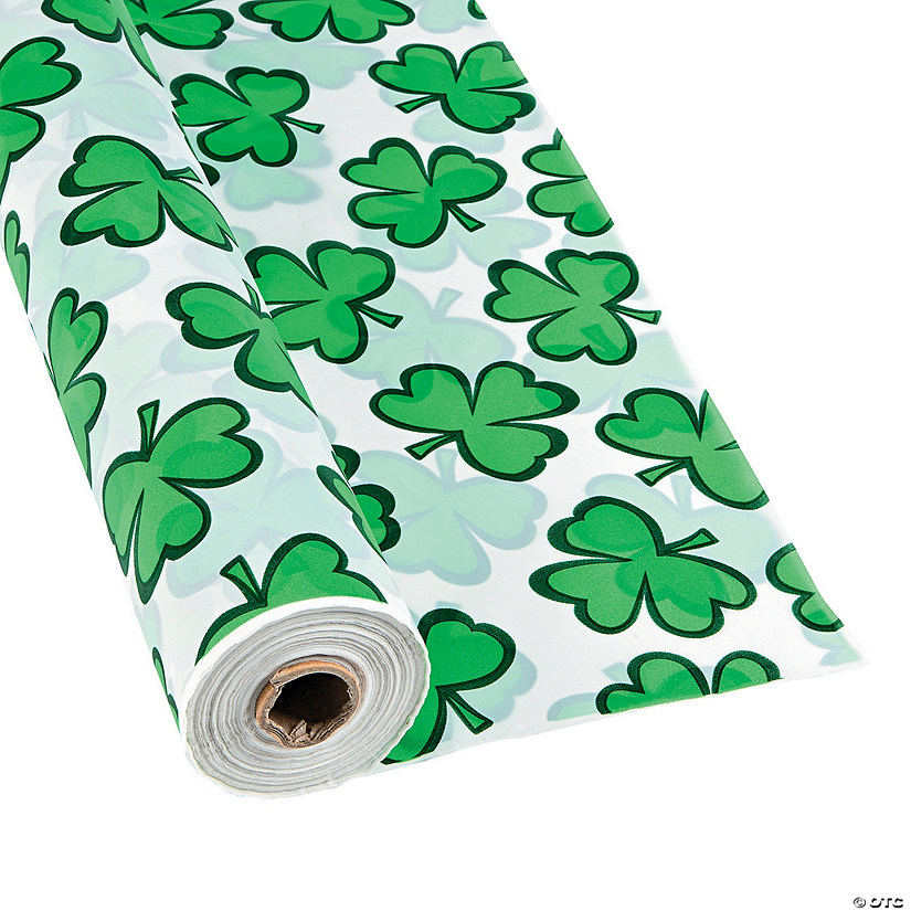 St. Patrick&amp;#8217;s Plastic Tablecloth Roll Image