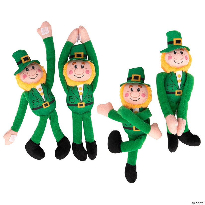 St. Patrick's Day Long Arm Stuffed Leprechauns Image