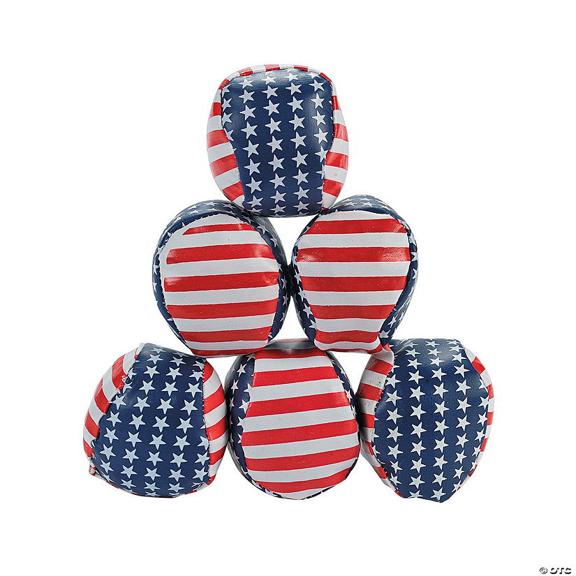 Stars &amp; Stripes Kickballs - 12 Pc. Image