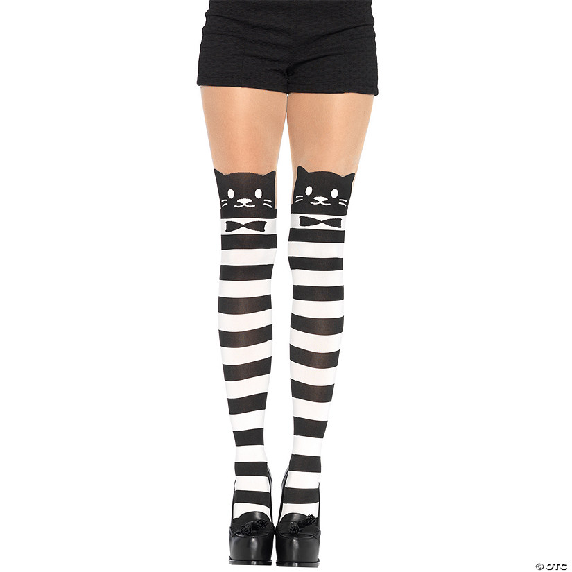 Striped Kitty Cat Tights Image