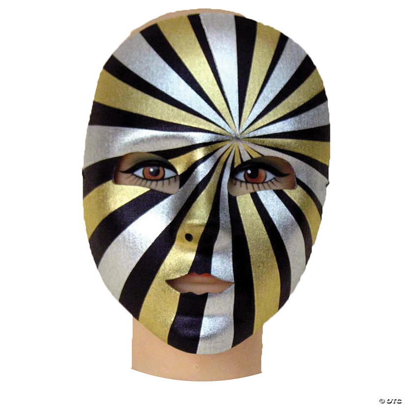 Striped Mardi Gras Mask Image