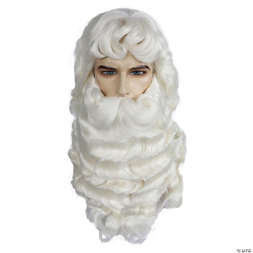 Supreme Santa Wig &amp; Beard Set with Separate Handmade Mustache 007 Image
